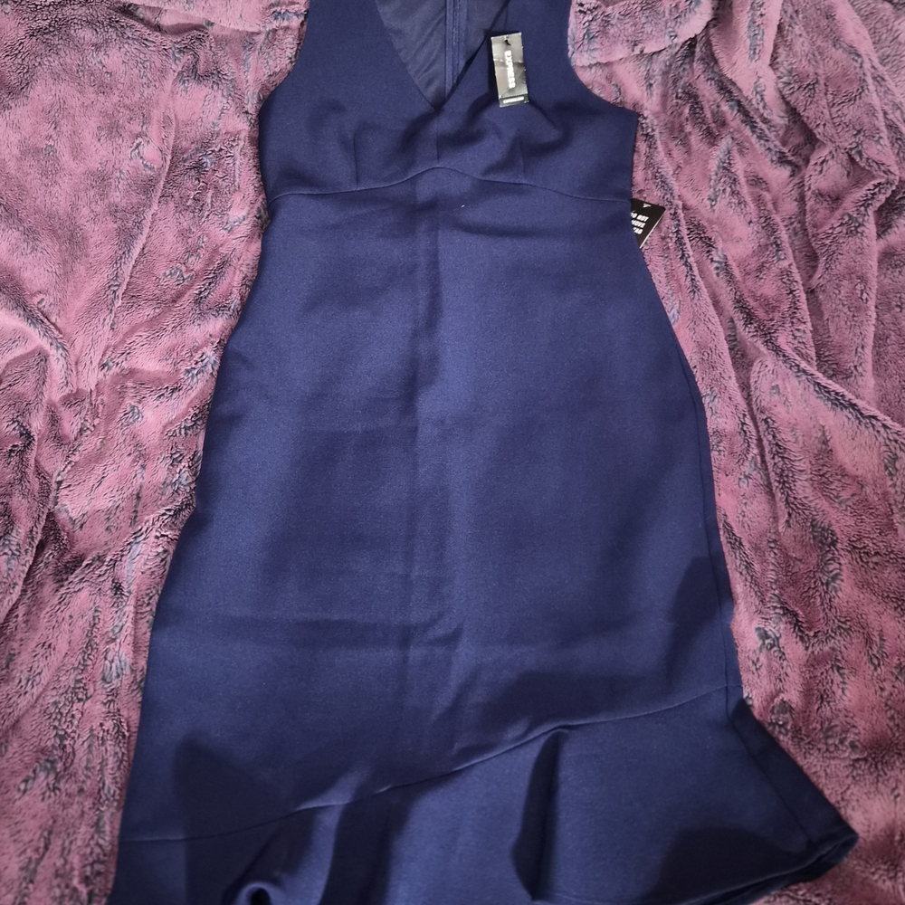 Express Asymmetrical Sleeveless  Navy Dress Size 2